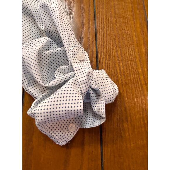 Express The City Shirt Button Down w/ Roll Tab Sleeves Polka Dots Size XS - Picture 2 of 6